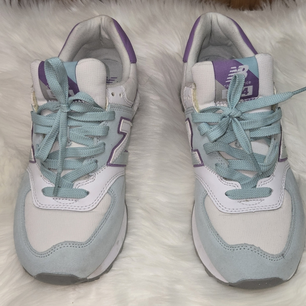 New Balance D WL574 NHBPurple/Aqua ML574BA2 USED Women Size 9